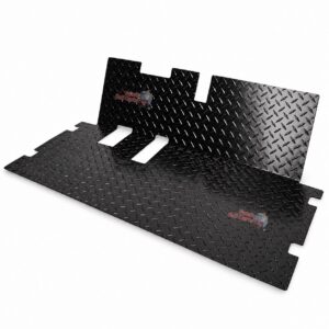 EZGO RXV Black Powder-Coated Aluminum Diamond-Plate Floor Mat | SGC
