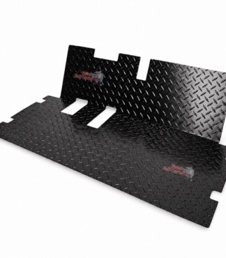 SGC FCRX04 black powder-coated aluminum diamond-plate floor mat for EZGO RXV golf carts