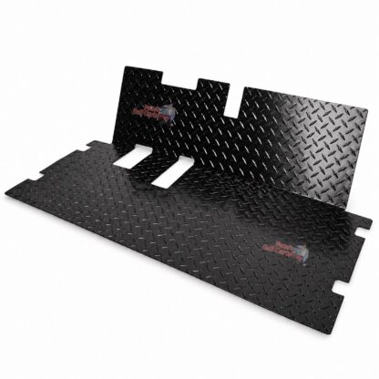 SGC FCRX04 black powder-coated aluminum diamond-plate floor mat for EZGO RXV golf carts