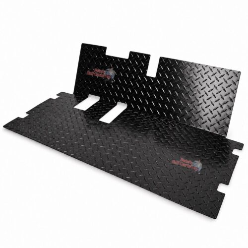 SGC FCRX04 black powder-coated aluminum diamond-plate floor mat for EZGO RXV golf carts