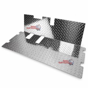 EZGO RXV Polished Aluminum Diamond-Plate Floor Mat | SGC