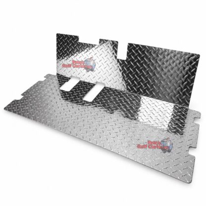 SGC FCRX03 polished aluminum diamond-plate floor mat for EZGO RXV golf carts