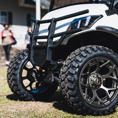 23x10R15 GTW Nomad tires mounted on Yamaha Drive2 lifted golf cart.