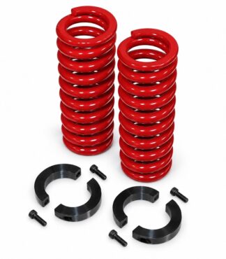 SGC HCYM01 Yamaha heavy-duty rear coil spring kit with two red springs, split collars and retaining screws