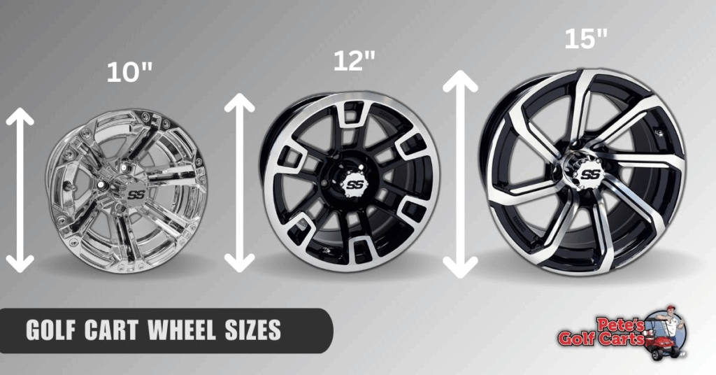 golf cart wheel sizes