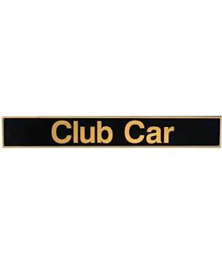Club Car Name Plate / Emblem, Black/Gold (fits Precedent 04+)