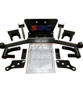 Individual components of SGC LKPR03 4" Club Car Precedent golf cart lift kit.