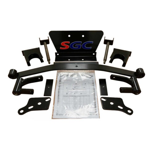 Individual components of SGC LKPR03 4" Club Car Precedent golf cart lift kit.