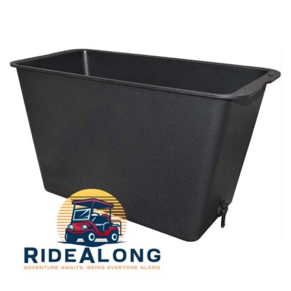 Golf cart rear seat storage box accessory