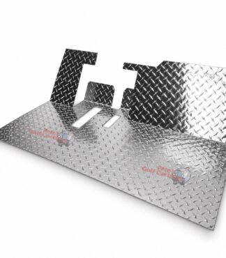SGC FCYM03 polished aluminum diamond-plate floor mat for Yamaha G29 Drive golf carts