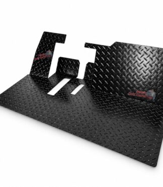 SGC FCYM04 black powder-coated aluminum diamond-plate floor mat for Yamaha G29 Drive golf carts