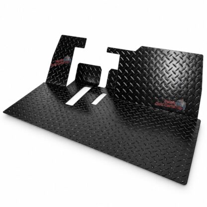 SGC FCYM04 black powder-coated aluminum diamond-plate floor mat for Yamaha G29 Drive golf carts
